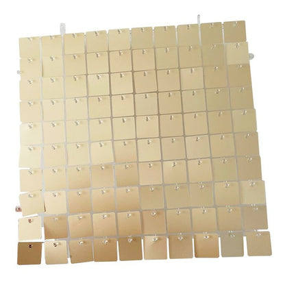 'Vanilla' Gold Matte Sequin Wall