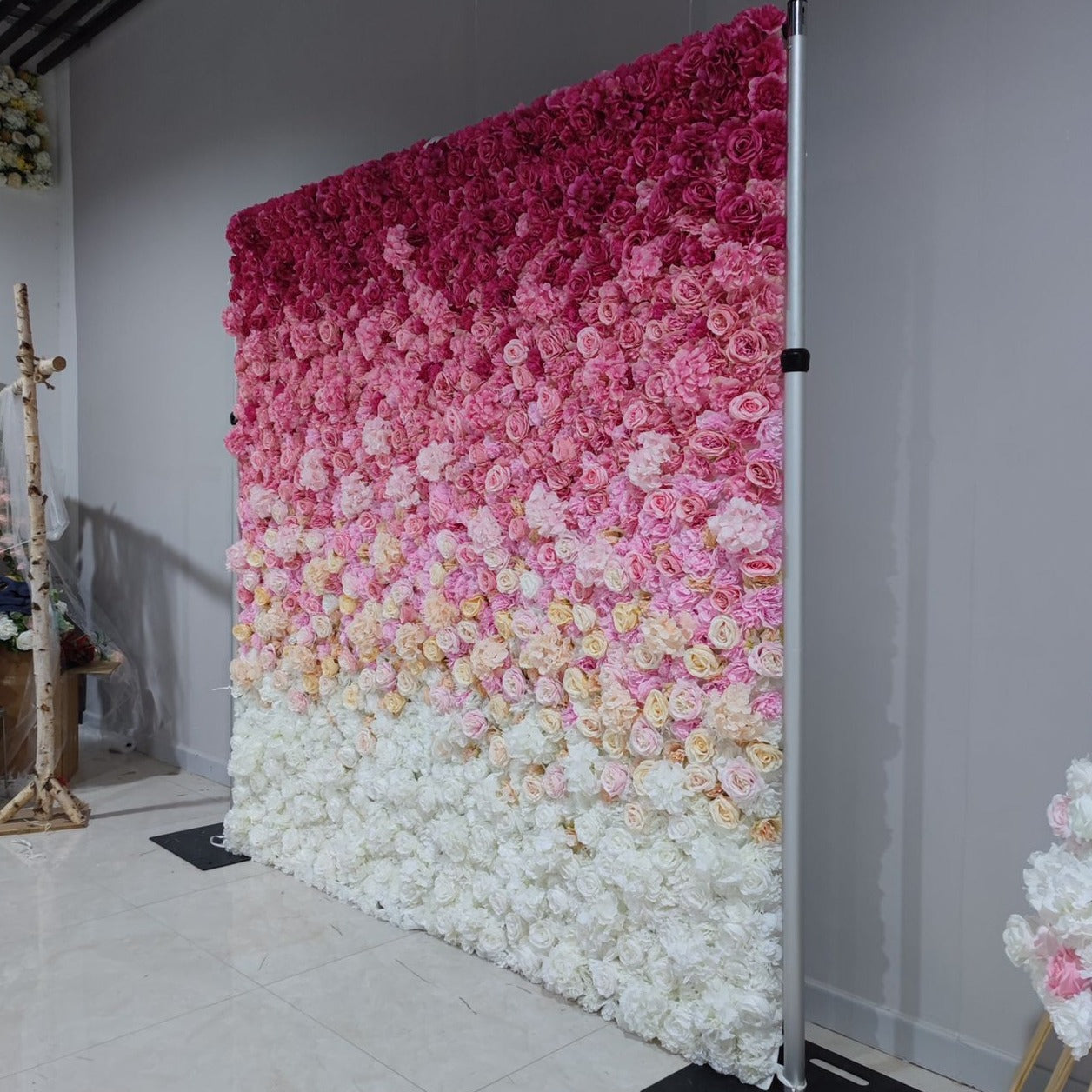 5D Floral Gradient Deluxe Flower Wall - Cloth Backed