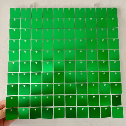 Green Matte Sequin Wall - In Stock