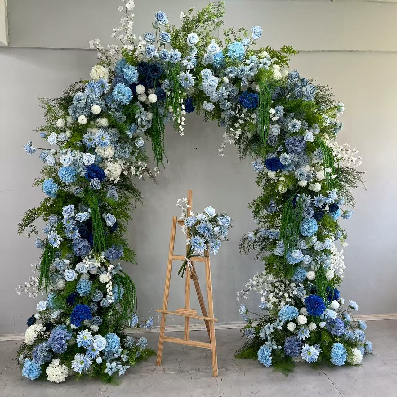 Coastal Blue Floral Arch - 2.4m