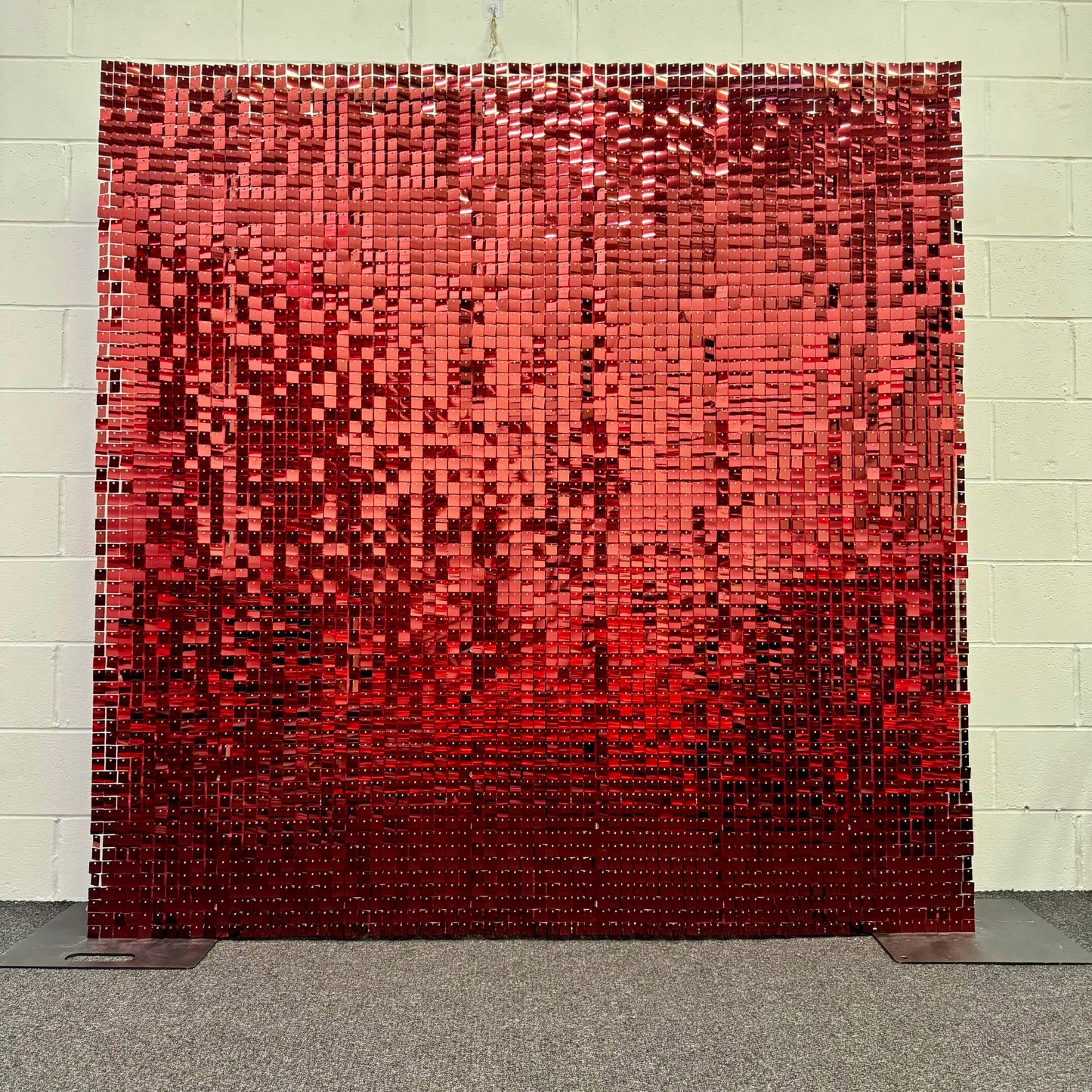 'Cherry' Red Shiny Sequin Wall