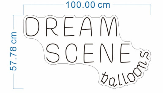 Custom Dream Scene Logo Neon - Warm White