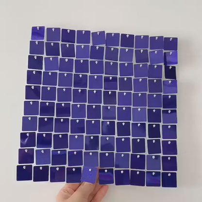 Deep Blue Speckle Shiny Sequin Wall