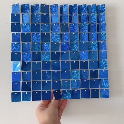 Blue Speckle Shiny Sequin Wall