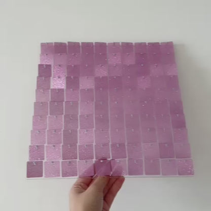 Glitter Matte Pink Sequin Wall