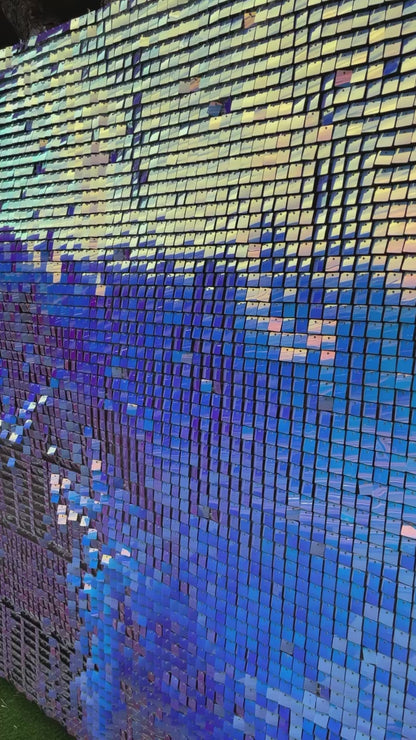 Diamond 'Frozen' Blue Sequin Wall