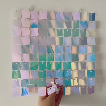 Diamond 'Frozen' Blue Sequin Wall