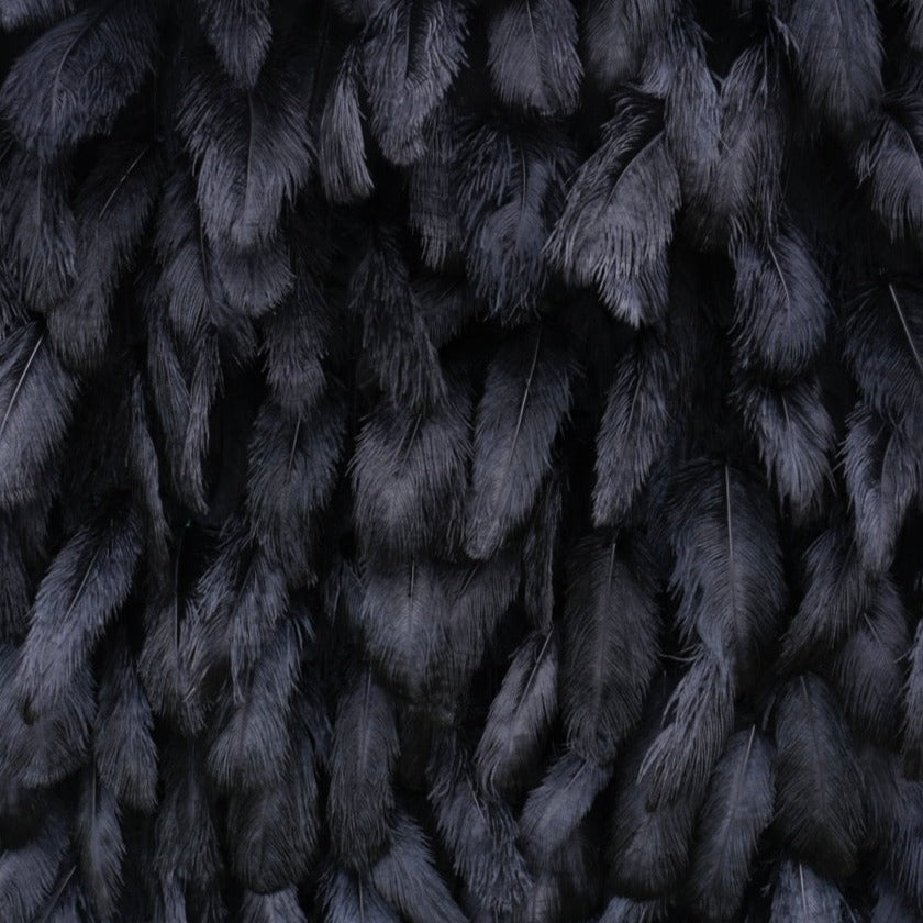5D Luxury Black Feather Wall - Cloth Backed