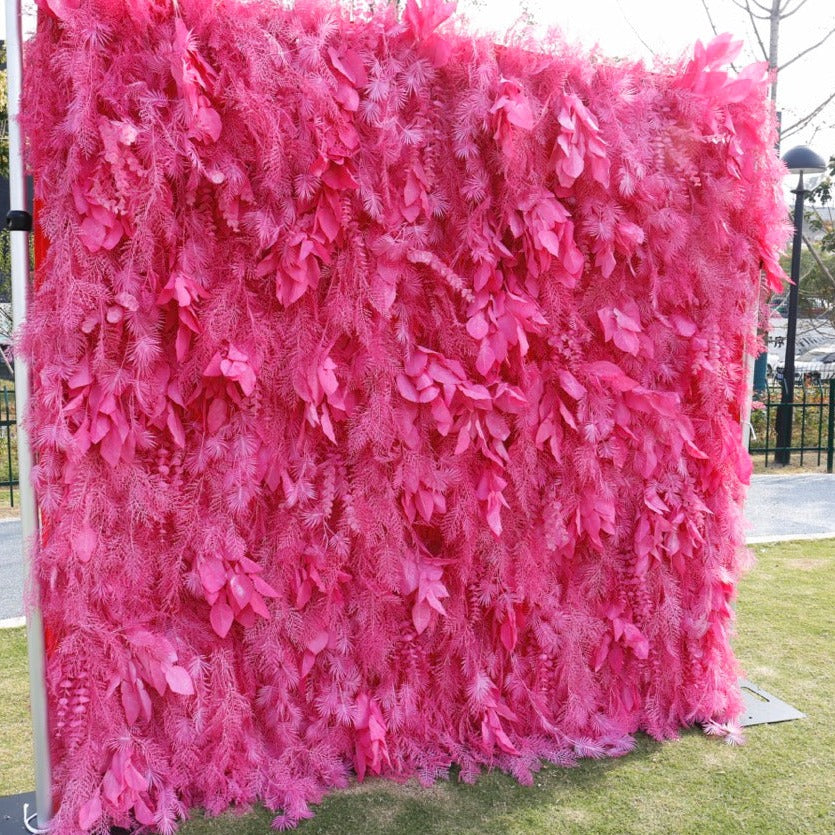 5D Luxury Faux Pink Pampas Wall - Cloth Backed