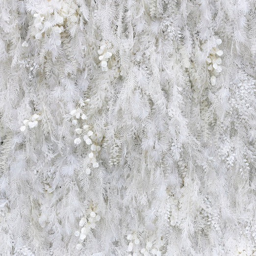 5D Luxury Faux White Pampas Wall - Cloth Backed