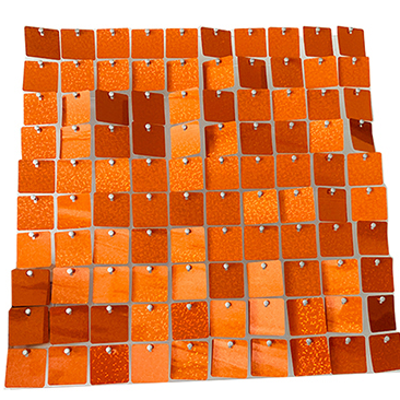 Orange Sparkle Shiny Sequin Wall