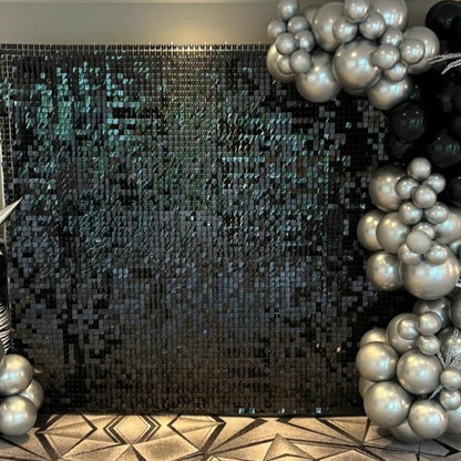 Black Shiny Sequin Wall