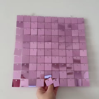 Light Hot Pink Shiny Sequin Wall